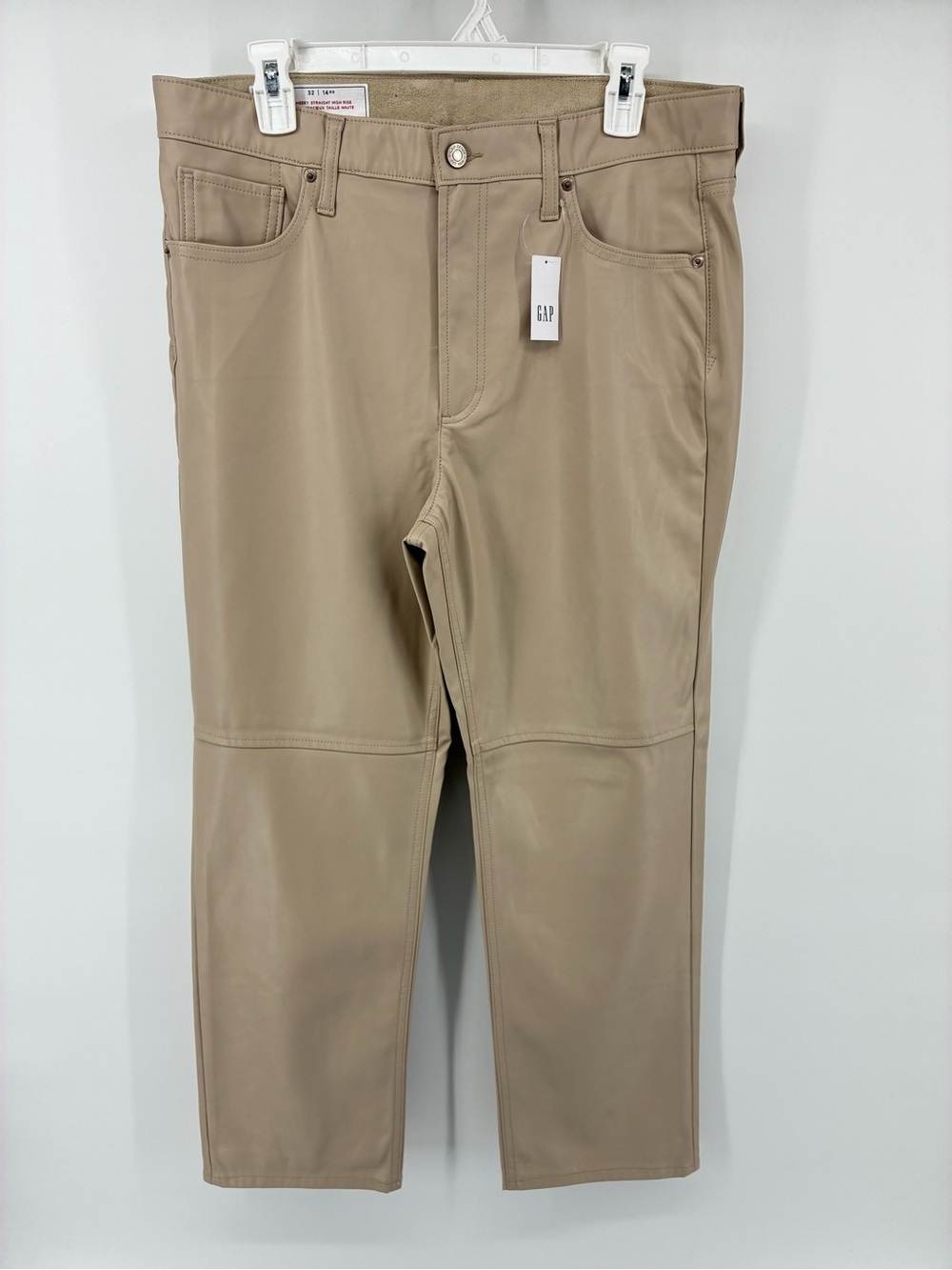 Gap High Rise Vegan Leather Cheeky Straight Pants